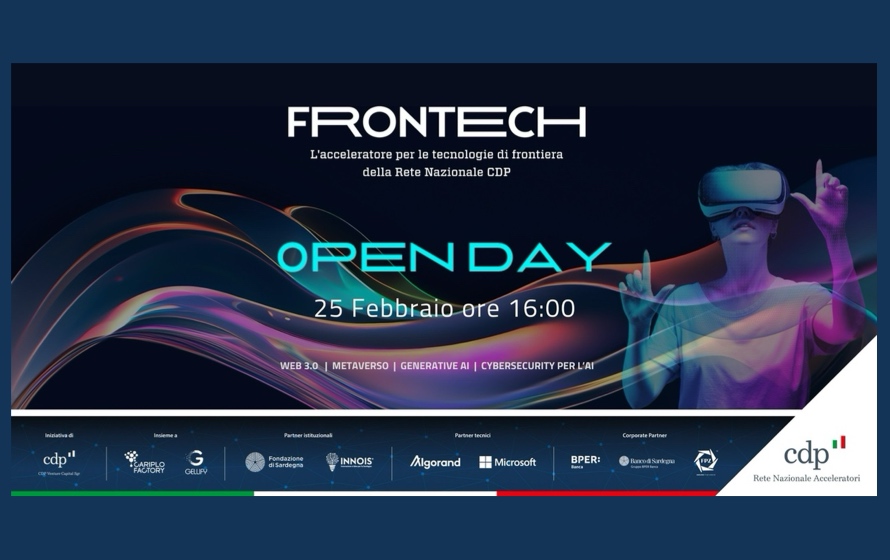 Frontech Open Day, il 25 febbraio l’evento di presentazione del secondo ciclo di accelerazione