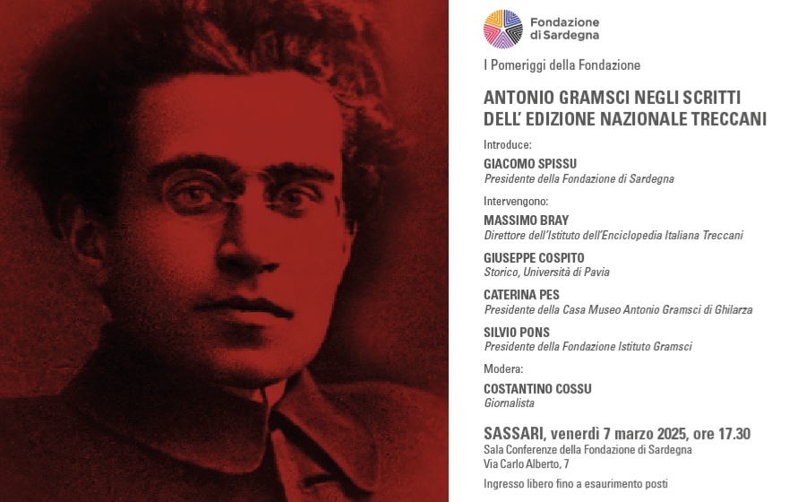 Gramsci e la sua opera, il 7 marzo a Sassari un convegno promosso dalla Fondazione di Sardegna