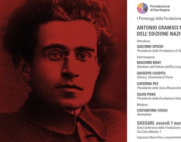 Gramsci e la sua opera, il 7 marzo a Sassari un convegno promosso dalla Fondazione di Sardegna